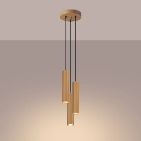 Lampa wisząca KARBON 3P Złoty SL.1557 - Sollux