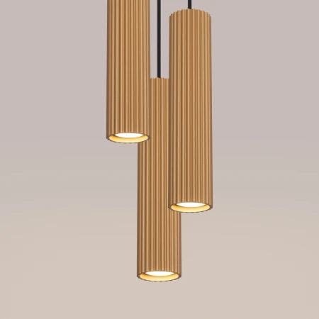 Lampa wisząca KARBON 3P Złoty SL.1557 - Sollux