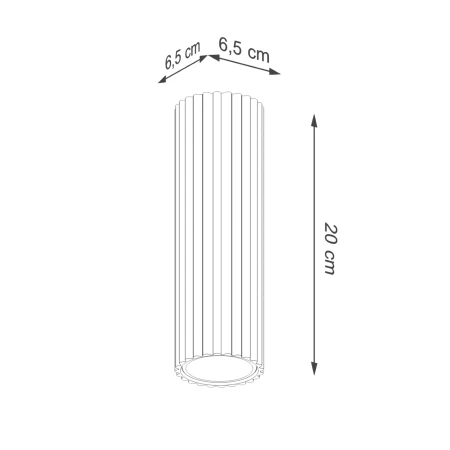 Plafon KARBON 20 czarny SL.1569 - Sollux