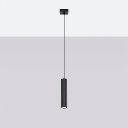 Lampa wisząca KARBON 1 czarny SL.1573 - Sollux