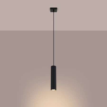 Lampa wisząca KARBON 1 czarny SL.1573 - Sollux