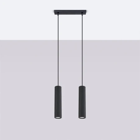 Lampa wisząca KARBON 2 czarny SL.1574 - Sollux