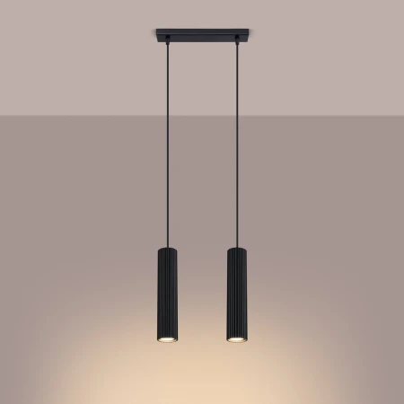Lampa wisząca KARBON 2 czarny SL.1574 - Sollux