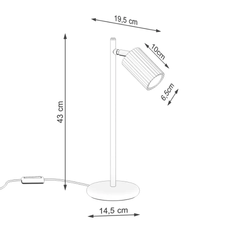 Lampa biurkowa KARBON czarna SL.1586 - Sollux
