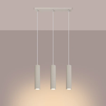 Lampa wisząca KARBON 3L Beżowy SL.1594 - Sollux