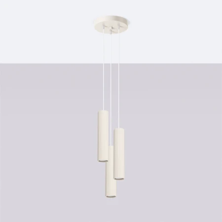 Lampa wisząca KARBON 3P Beżowy SL.1595 - Sollux