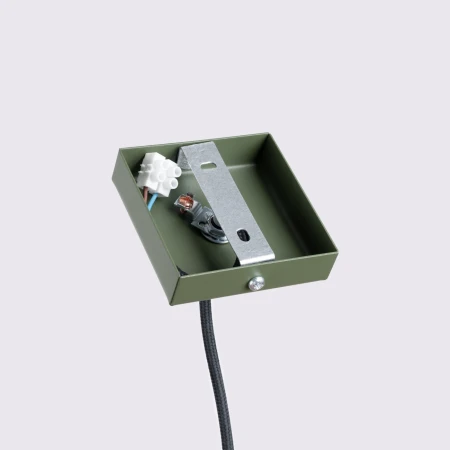 Lampa wisząca KARBON 1 zielony oliwkowy SL.1611 - Sollux