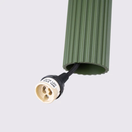 Lampa wisząca KARBON 1 zielony oliwkowy SL.1611 - Sollux