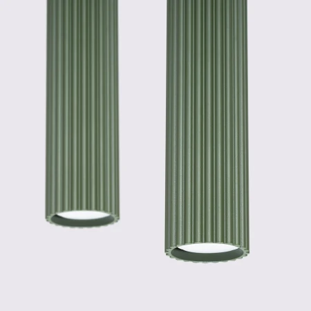Lampa wisząca KARBON 2 zielona oliwka SL.1612 - Sollux