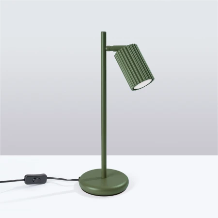 Lampa biurkowa KARBON zielona oliwka SL.1624 - Sollux