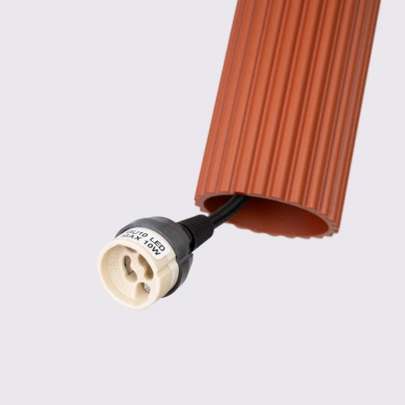 Lampa wisząca KARBON 3L ochra czerwona SL.1632 - Sollux