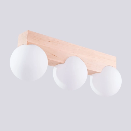 Plafon BULBO 3 naturalne drewno SL.1684 - Sollux