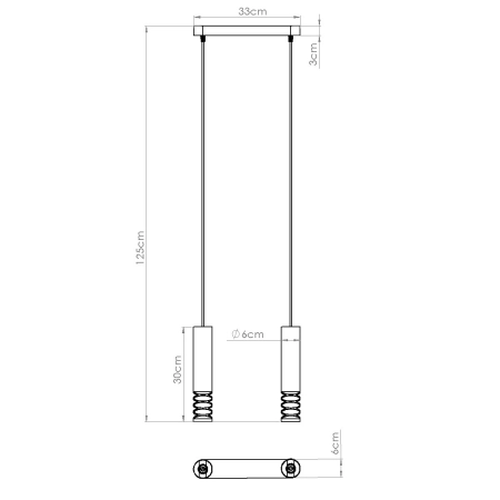 Lampa wisząca LAMI 2 biały SL.1687 - Sollux