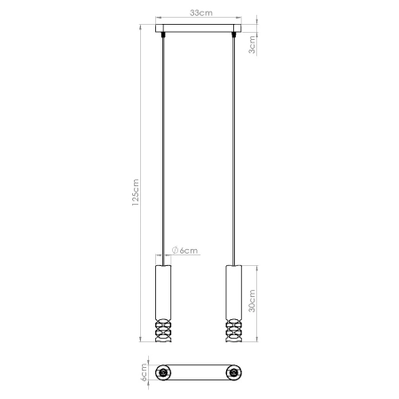 Lampa wisząca LIRO 2 biały SL.1692 - Sollux