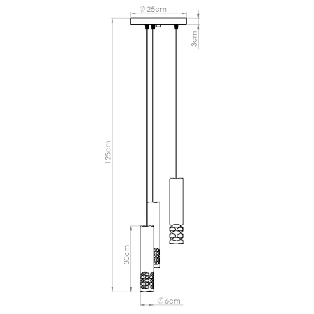 Lampa wisząca LIRO 3P biały SL.1694 - Sollux