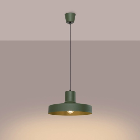 Lampa wisząca BILO zielona oliwka SL.1705 - Sollux