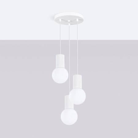 Lampa wisząca HALO 3P biała SL.1710 - Sollux