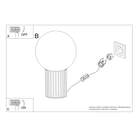 Lampa biurkowa HALO biała SL.1711 - Sollux
