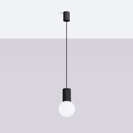 Lampa wisząca HALO 1 czarna SL.1714 - Sollux