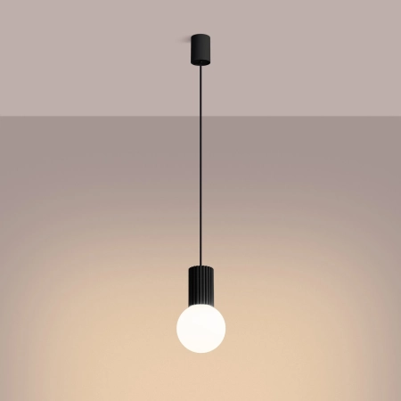Lampa wisząca HALO 1 czarna SL.1714 - Sollux