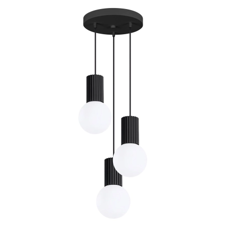 Lampa wisząca HALO 3P czarna SL.1715 - Sollux