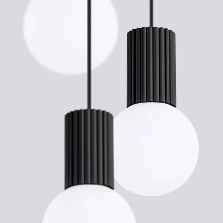 Lampa wisząca HALO 3P czarna SL.1715 - Sollux