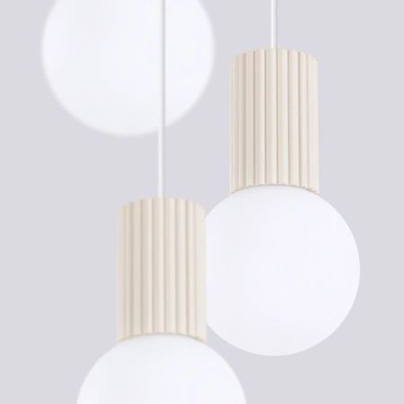 Lampa wisząca HALO 3P beżowa SL.1720 - Sollux
