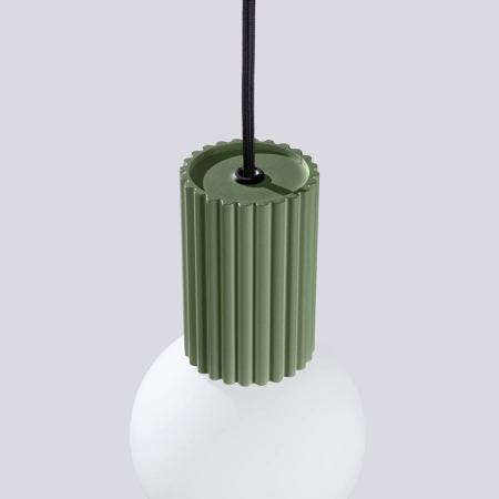 Lampa wisząca HALO 1 zielona oliwka SL.1724 - Sollux