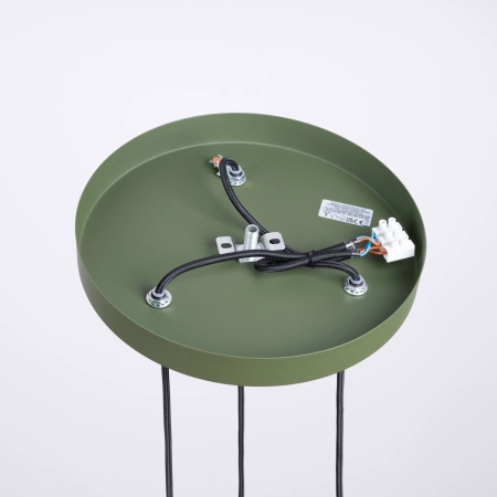 Lampa wisząca HALO 3P zielona oliwka SL.1725 - Sollux