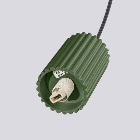 Lampa wisząca HALO 3P zielona oliwka SL.1725 - Sollux