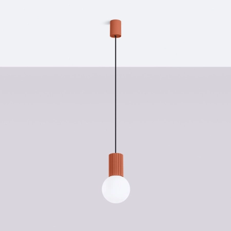 Lampa wisząca HALO 1 ochra czerwona SL.1729 - Sollux