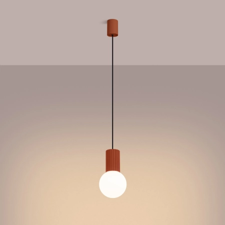 Lampa wisząca HALO 1 ochra czerwona SL.1729 - Sollux