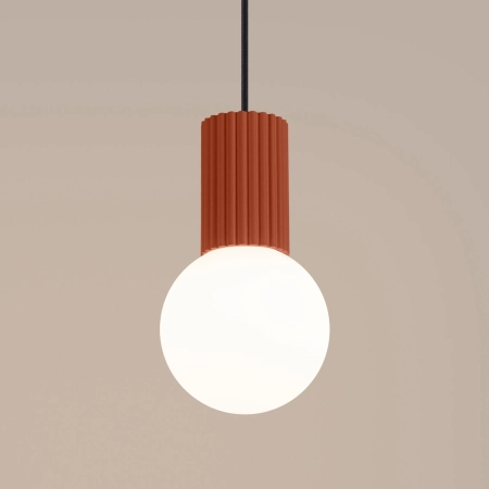 Lampa wisząca HALO 1 ochra czerwona SL.1729 - Sollux