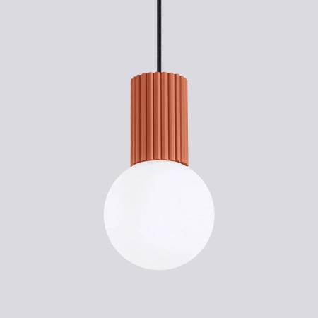 Lampa wisząca HALO 1 ochra czerwona SL.1729 - Sollux