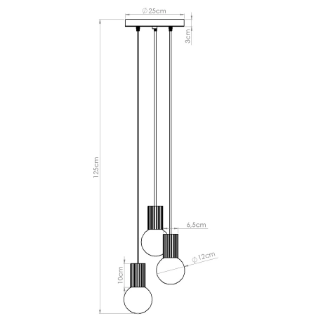 Lampa wisząca HALO 3P ochra czerwona SL.1730 - Sollux