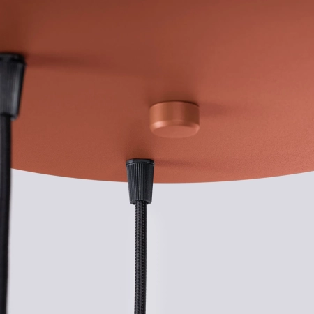 Lampa wisząca HALO 3P ochra czerwona SL.1730 - Sollux