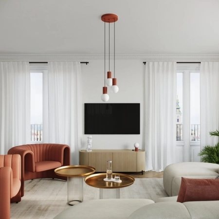 Lampa biurkowa HALO ochra czerwona SL.1731 - Sollux