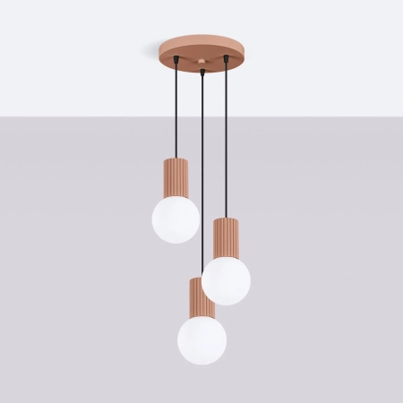 Lampa wisząca HALO 3P mocca SL.1735 - Sollux