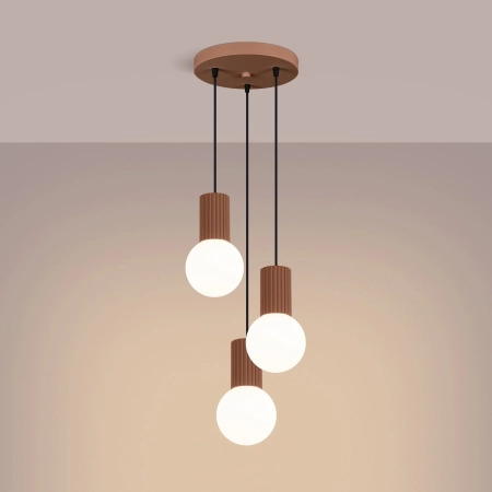 Lampa wisząca HALO 3P mocca SL.1735 - Sollux