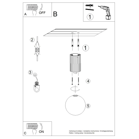 Plafon HALO ultramaryna IP44 SL.1738 - Sollux