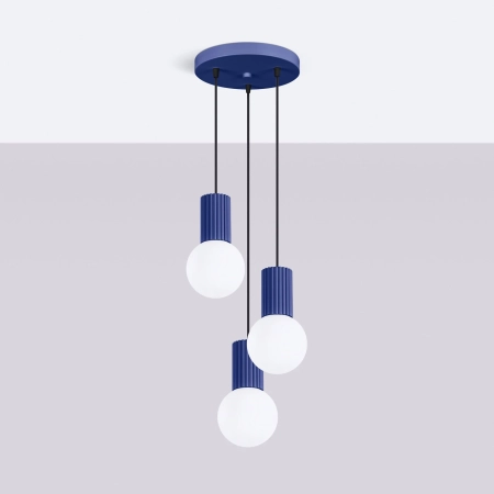 Lampa wisząca HALO 3P ultramaryna SL.1740 - Sollux