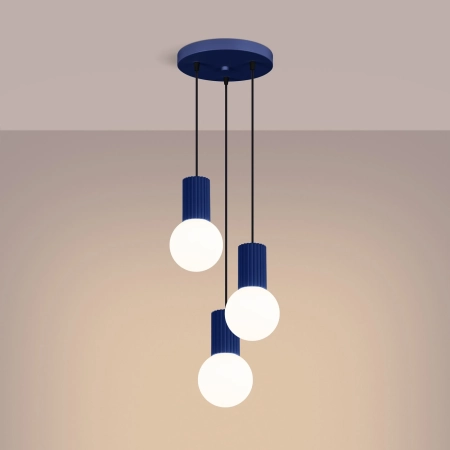 Lampa wisząca HALO 3P ultramaryna SL.1740 - Sollux