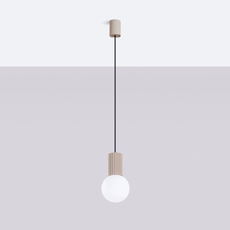 Lampa wisząca HALO 1 taupe SL.1744 - Sollux