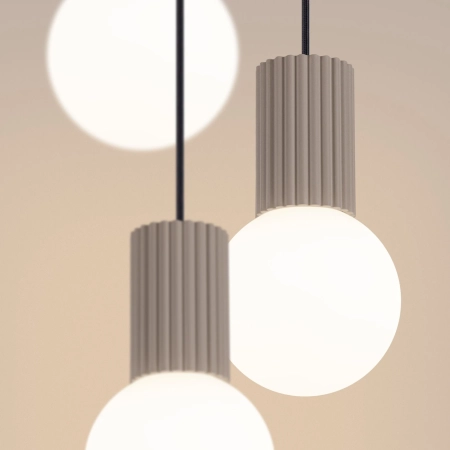 Lampa wisząca HALO 3P taupe SL.1745 - Sollux