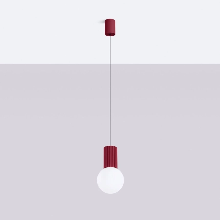 Lampa wisząca HALO 1 burgund SL.1749 - Sollux
