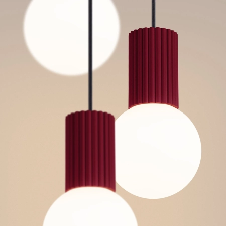 Lampa wisząca HALO 3P burgund SL.1750 - Sollux