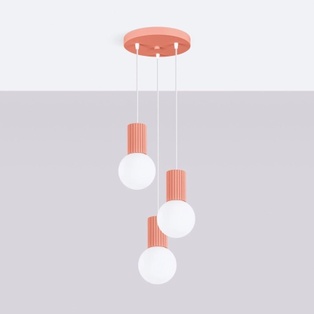 Lampa wisząca HALO 3P brzoskwiniowa SL.1755 - Sollux