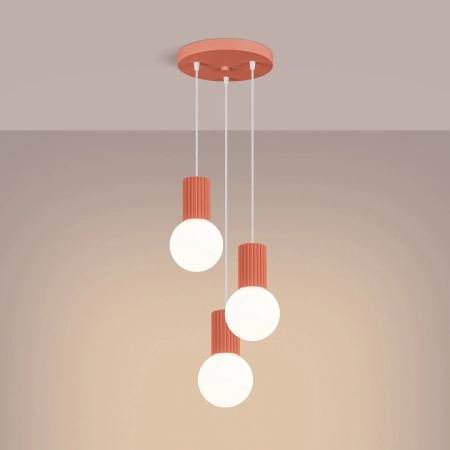 Lampa wisząca HALO 3P brzoskwiniowa SL.1755 - Sollux