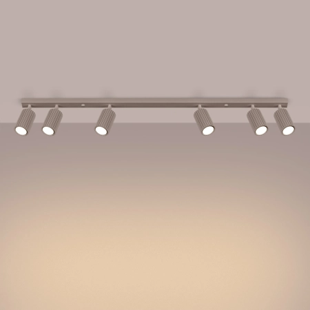 Plafon KARBON 6L taupe SL.1766 - Sollux