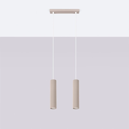 Lampa wisząca KARBON 2 taupe SL.1773 - Sollux